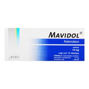 Ketorolaco  10 Mg.  Mavidol Gf  10.0 - Tab