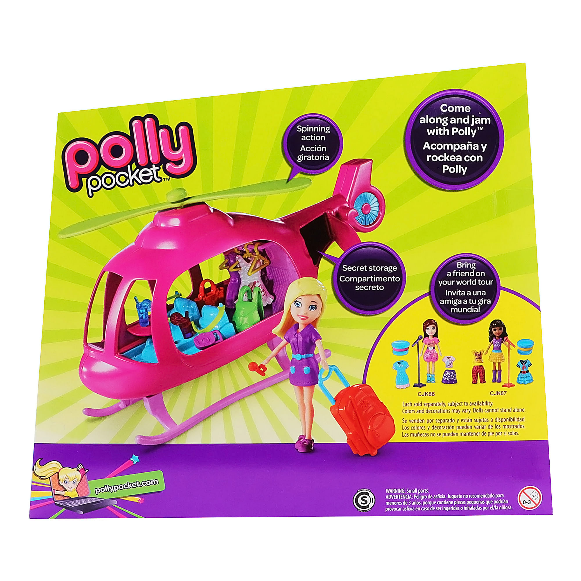 polly pocket helicoptero gira de conciertos