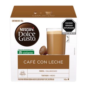 Cafe En capsulas Au Lait Nescafe Dolce Gusto 16pz