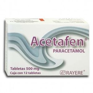 Paracetamol  500 Mg.  Acetafen Gf  12.0 - Tab