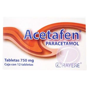 750 Mg  Paracetamol  Acetafen Gf  12.0 - Tab