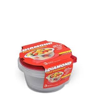 Recipiente  Cuadrado Grande  Diamond  1.0 - Pza