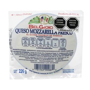 Queso  Mozzarella Fresco  Belgioioso  227.0 - Gr