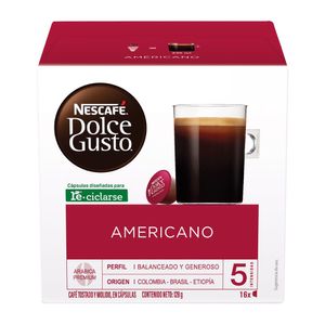 Cafe En capsulas Americano Nescafe Dolce Gusto 16pz