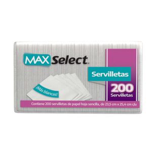 Servilletas      Max Select  200.0 - Pza