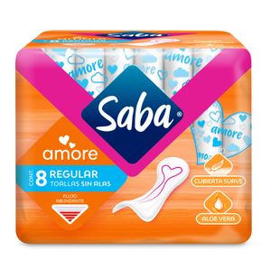 Toallas Regular  S/Alas  Saba Amore  8.0 - Pza