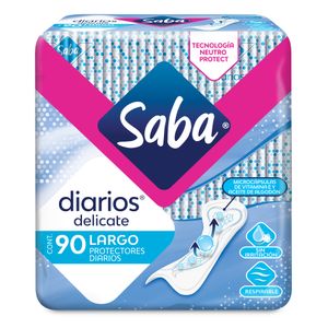 Pantiprotector  Diarios Largos   Saba  90.0 - Pza