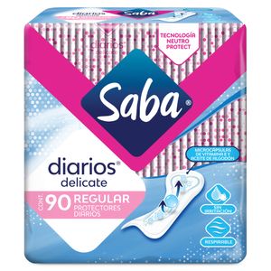 Protectores  Diarios Regulares  Saba  90.0 - Pza