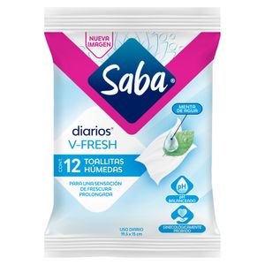 Toallitas Humedas  V-Fresh  Saba  12.0 - Pza