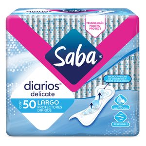 Protectores  Diarios Largos   Saba  45.0 - Pza