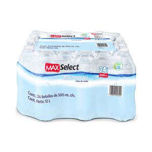 Agua  Purificada 24 Pack  Max Select  500.0 - Ml