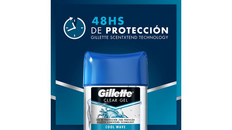  Gillette Gel transparente antitranspirante/desodorante (paquete  de 6) : Belleza y Cuidado Personal