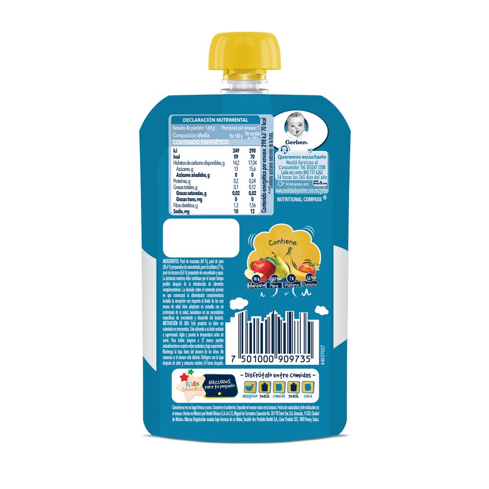 Pouch Junior Manzana-Pera-Durazno Gerber