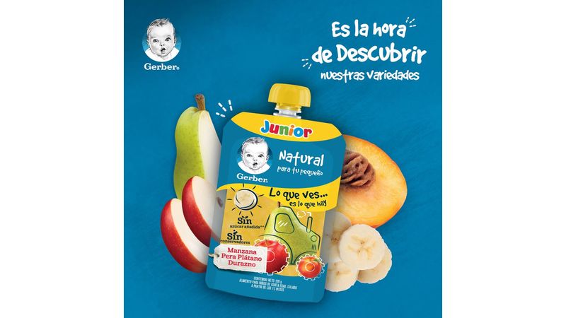 Snack Gerber 120 Gr Papilla Gerber Junior Etapa Plátano Pouch - Main Image