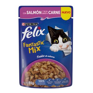 Felix Fantastic  Mix De Salmon Y Carne  Purina  85.0 - Gr