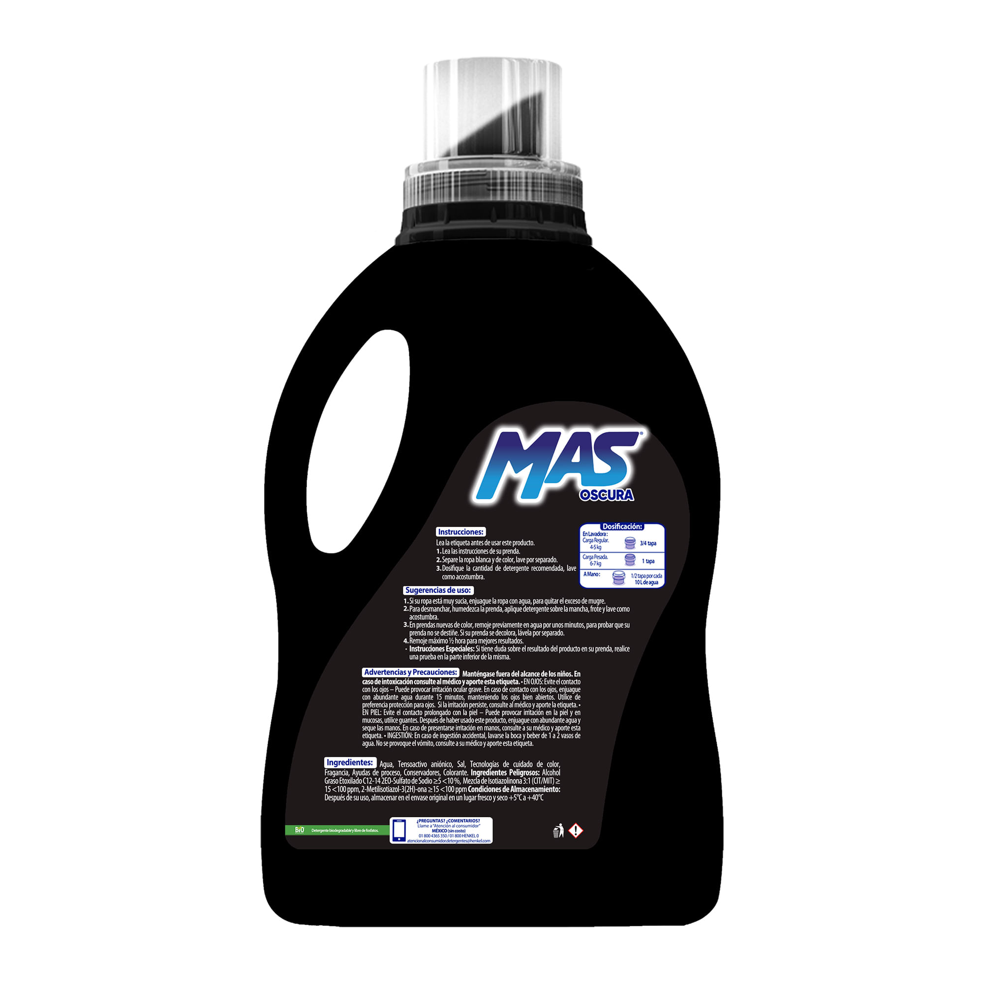 Detergente Liquido Oscura Mas  - Lt