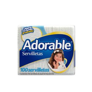 Servilletas  Blancas   Adorable  100.0 - Pza