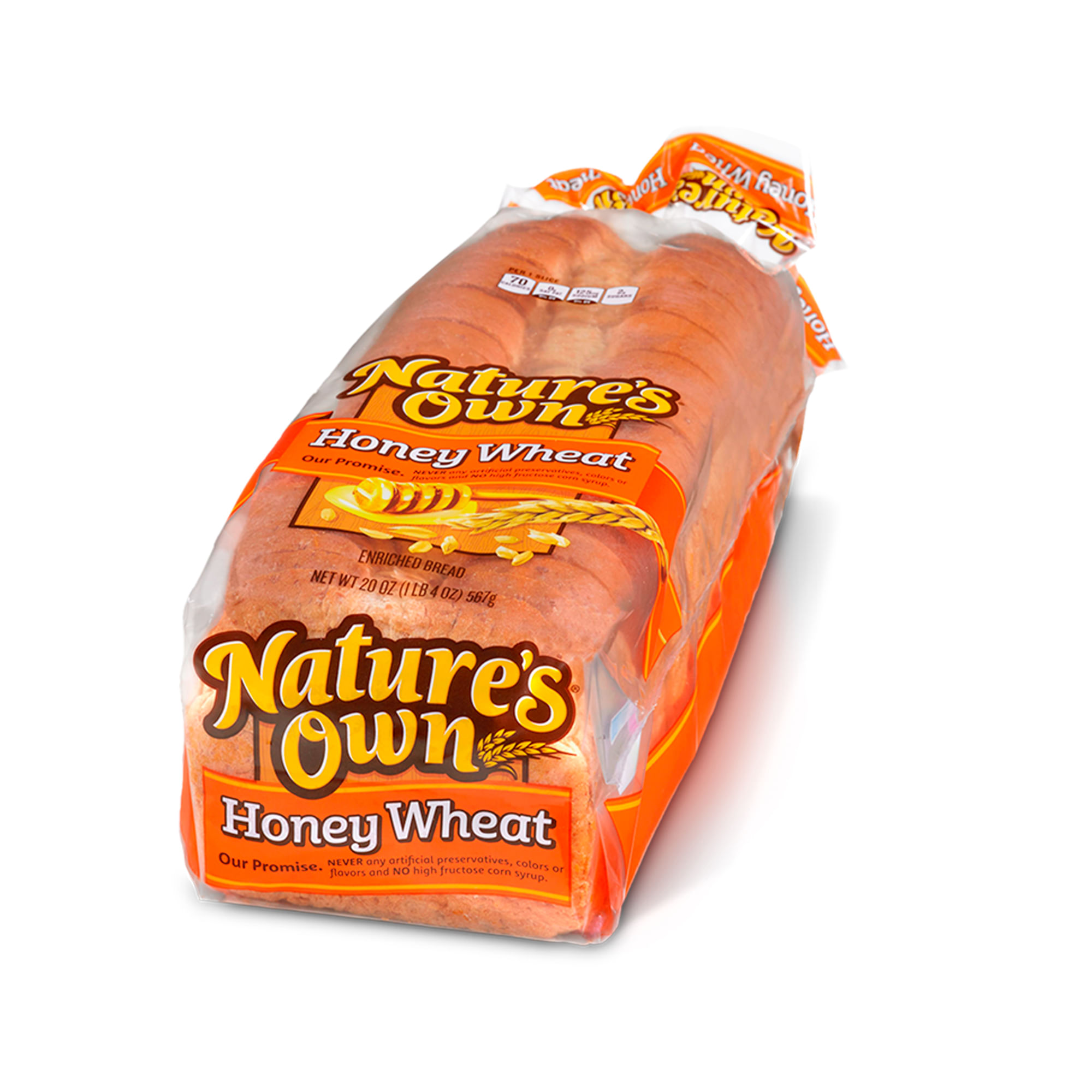 Bread Honey Whole Wheat Natures Own 567.