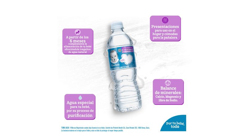 Agua Natural Gerber Botella 500ml