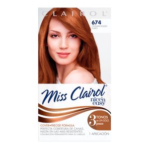 Tinte Cabello  CastaÑO Rojizo #674   Miss Clairol  1.0 - Pza