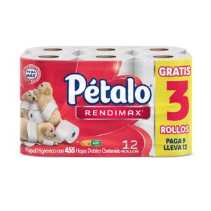 Papel Higienico  Rinde Max 9+3  Petalo  12.0 - Pza