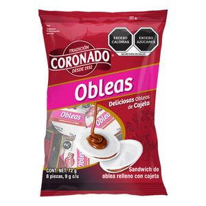 Obleas  Cajeta  Coronado  8.0 - Pza