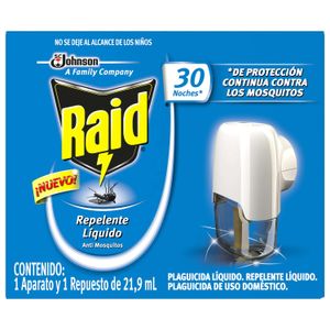 Repelente Aparato  Liq. Elect 30 Noch  Raid  21.9 - Ml