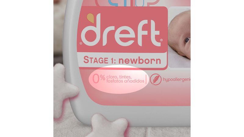 Detergente Líquido Dreft de Bebés Recién Nacido 40 Oz