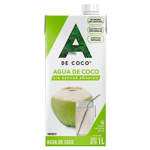 Agua  De Coco 100 % Natural  A De Coco  1.0 - Lt
