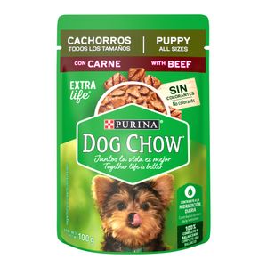 Pouch  Puppy Todos Los TamaÑOs Carne  Dog Chow  100.0 - Gr