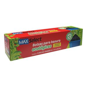 Bolsas P/Basura  Gde Con Jareta  Max Select   12.0 - Pza