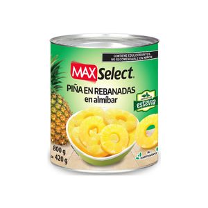 Piña En Almibar  En Rebanadas Con Estevia  Max Select  800.0