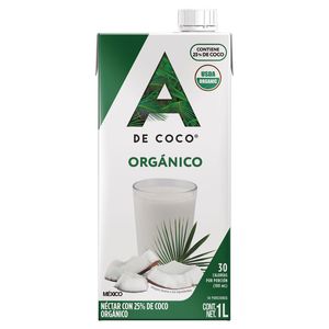 Alimento Liquido  De Coco Organico  A De Coco  1.0 - Lt