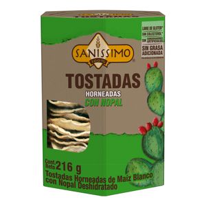 Tostadas de Maíz Sanissimo Horneadas con Nopal 216 g