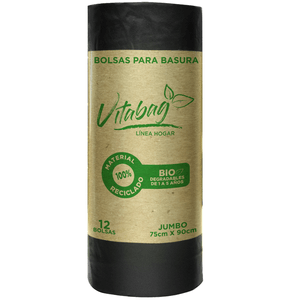 Bolsa Basura  Biodegradable  Jumbo 12 Pz  Vitabag  12.0 - Pz