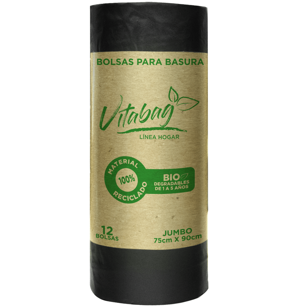 Compostable Vitabag Bolsas Bolsa Basura Biodegradable Jumbo 12 Pz