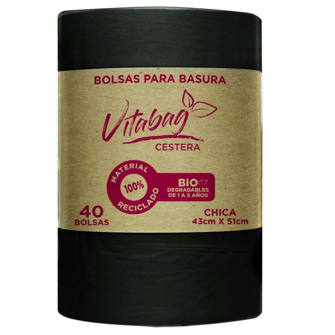 Bolsa Basura Biodegradable Chica 40 Pz Vitabag Pz