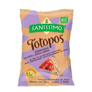 Totopos Horneados de Maíz Sanissimo Chía Linaza y Arroz 280 g