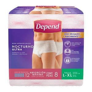 Ropa Interior   Nocturno L-Xl  8+2  Depend  10.0 - Pza