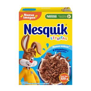 Cereal Nestle Nesquik Letritas sabor Chocolate 320g