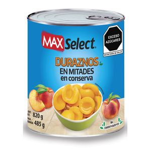 Durazno   En Mitades  Max Select  820.0 - gr