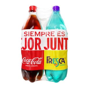 Soda Bi-Pack  Fresca + Cola  Coca Cola  2.0 - Lt