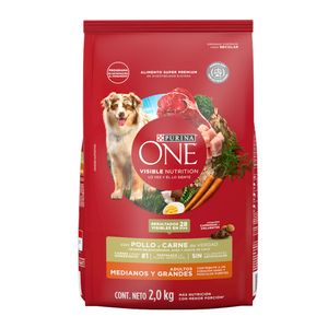 One Adulto   Medianos Y Gran De Carne   Purina  2.0 - Kg