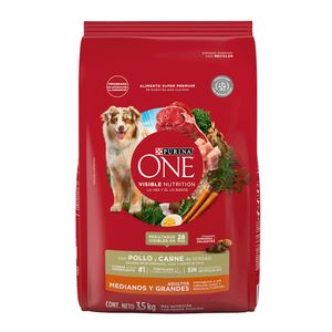 Comida Perro  One Adulto Med Y Gde Carne  Purina  3.5 - Kg