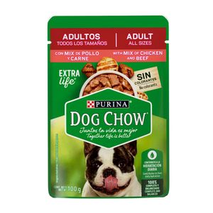 Dog Chow Pouch Adultos Carne y Pollo Purina 100 g