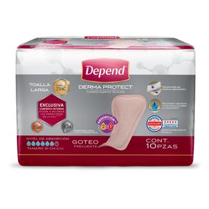 Toalla S/Alas  Derma Protect  Depend  10.0 - Pza