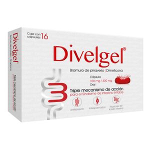 Bromuro De Pinaverio  Dimeticona 100 Mg/ 300 Mg  Divelgel  1