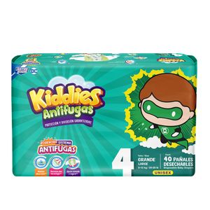 Pañal Kiddies Antifugas Talla 4 Grande 40 pañales