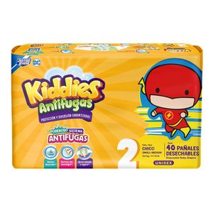 Pañal Kiddies Antifugas Talla 2 Chico 40 pañales