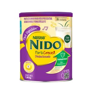 Producto Lácteo Combinado Nido FortiCrece en Polvo Deslactosado Lata 1.08kg